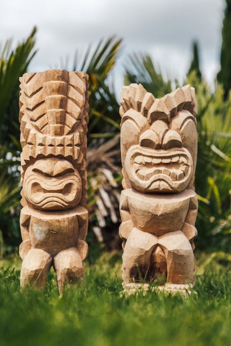 Statue Tiki polynésienne